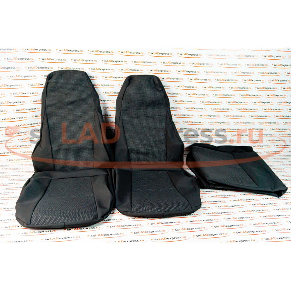 Обивка сидений тканевая (не чехлы) черная Искринка на ВАЗ 2107