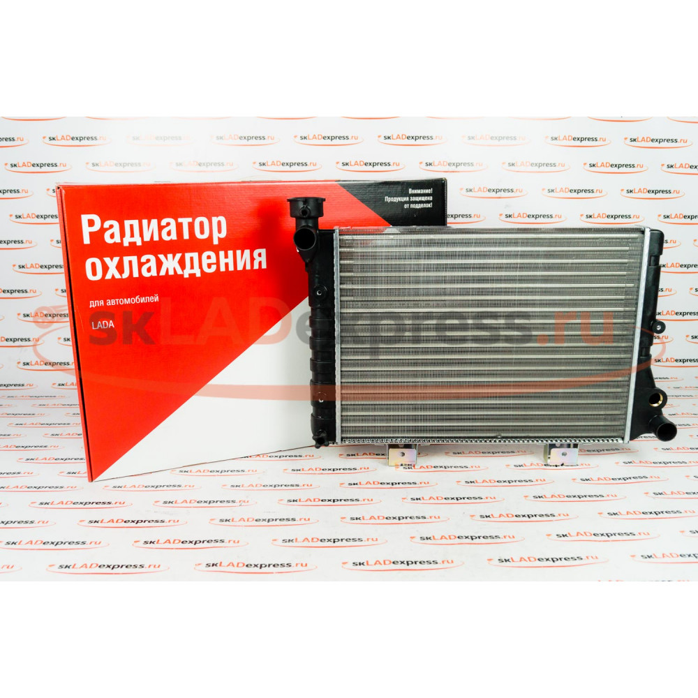 Радиатор охлаждения красная упаковка алюминиевый на ВАЗ 2103-2106