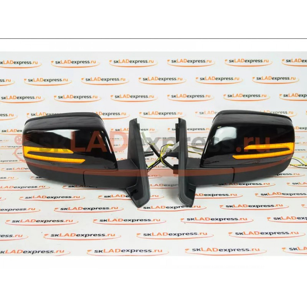 Боковые зеркала Урбан механические c бегающим поворотником в стиле Мерседес AMG на Лада Нива 21214