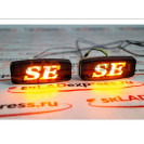 LED повторители поворотника оранжевые TheBestPartner с разъемом в черном корпусе с надписью SE на ВАЗ 2108-21099, 2110-2112, 2113-2115, Лада Калина, Приора, Гранта