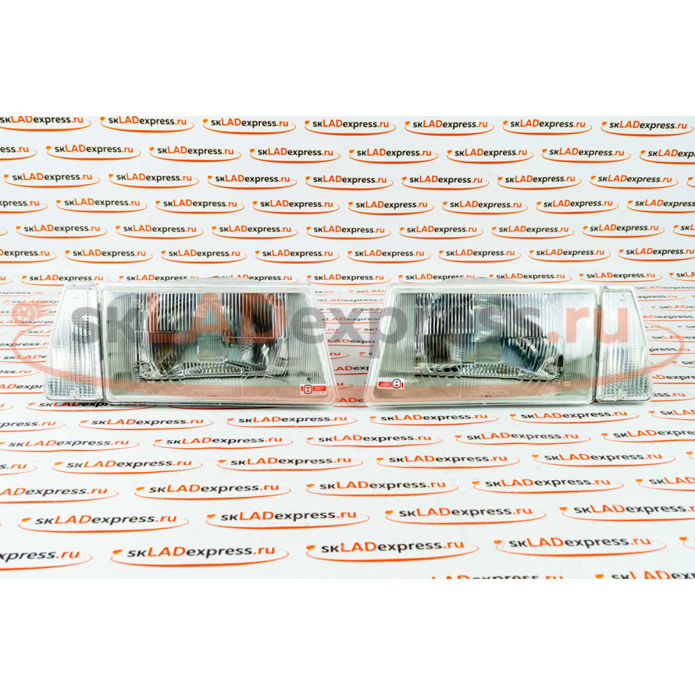 Комплект фар на ВАЗ 2108, 2109, 21099 левая и правая Освар с белым поворотником