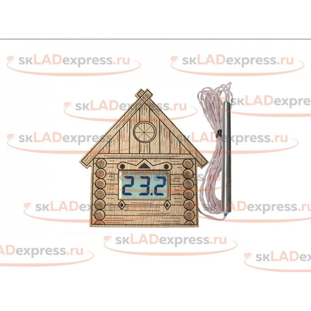 Термометр электронный ТЭС-Люкс Pt в корпусе из липы с декоративным датчиком