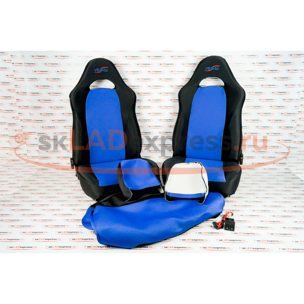 Комплект анатомических сидений VS Форсаж с обогревом на ВАЗ 2110-2112