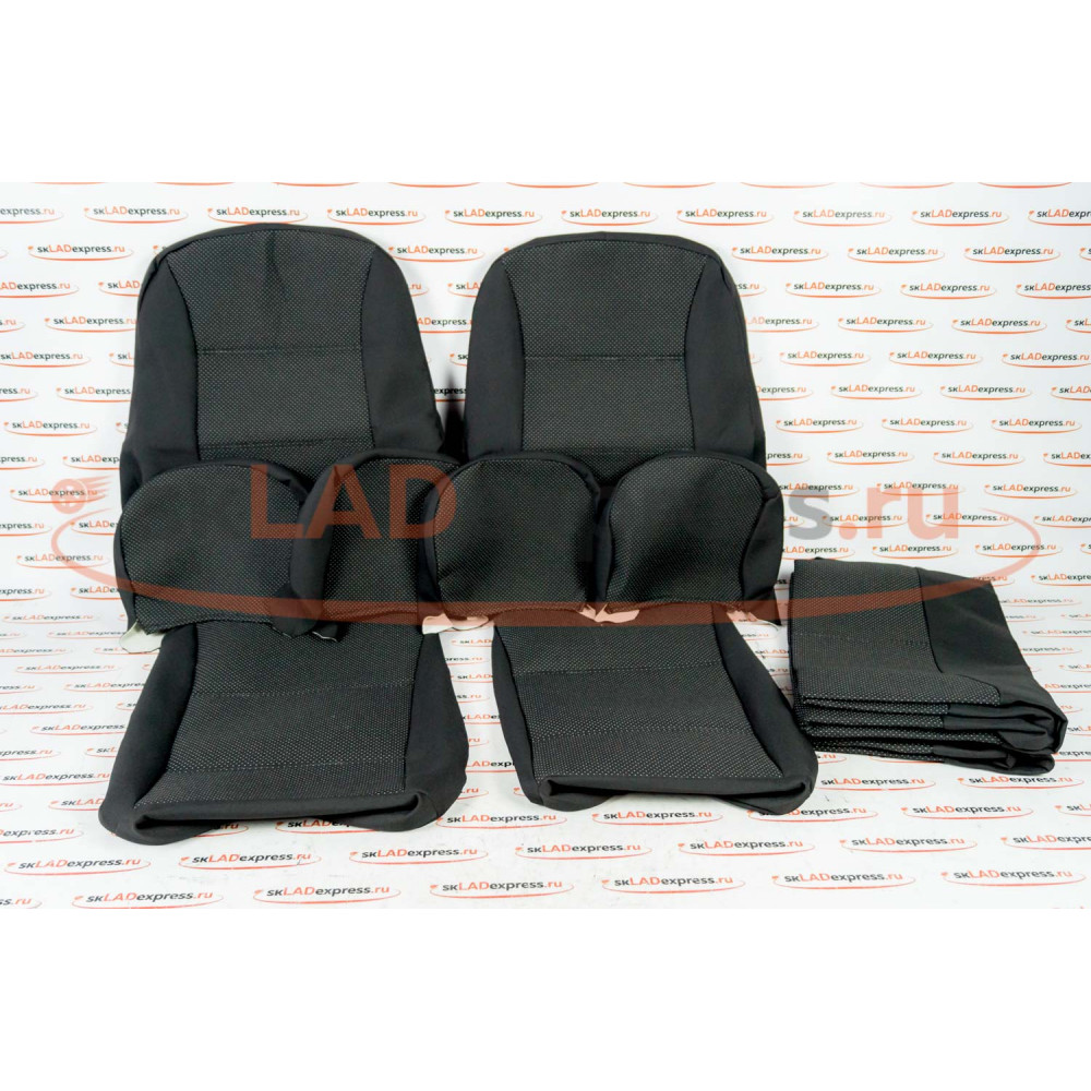 Обивка сидений (не чехлы) черная Искринка на ВАЗ 2112, 2111