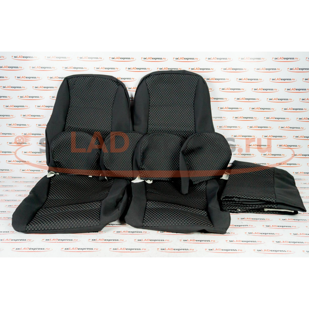 Обивка сидений (не чехлы) черная Ультра на ВАЗ 2111, 2112