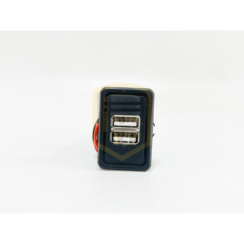USB зарядное устройство вместо заглушки панели приборов, 2 слота на ВАЗ 2108-21099 (высокая панель), ВАЗ 2113-2115, Лада Нива 4х4 Легенд