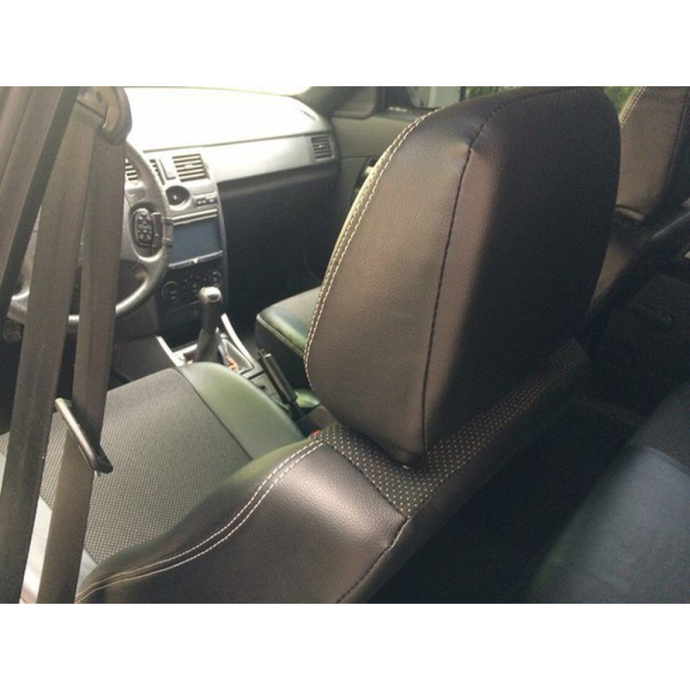 Обивка сидений (не чехлы) экокожа с тканью на ВАЗ 2107