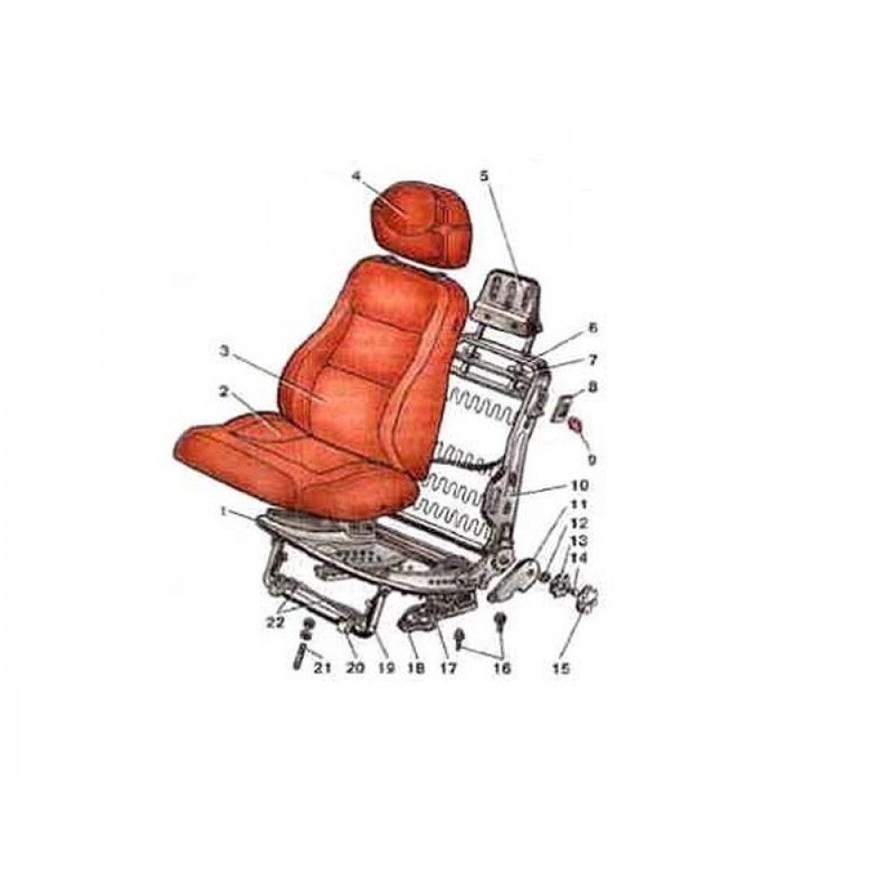 Комплект каркасов сидений без салазок на ВАЗ 2109, 21099, 2114, 2115