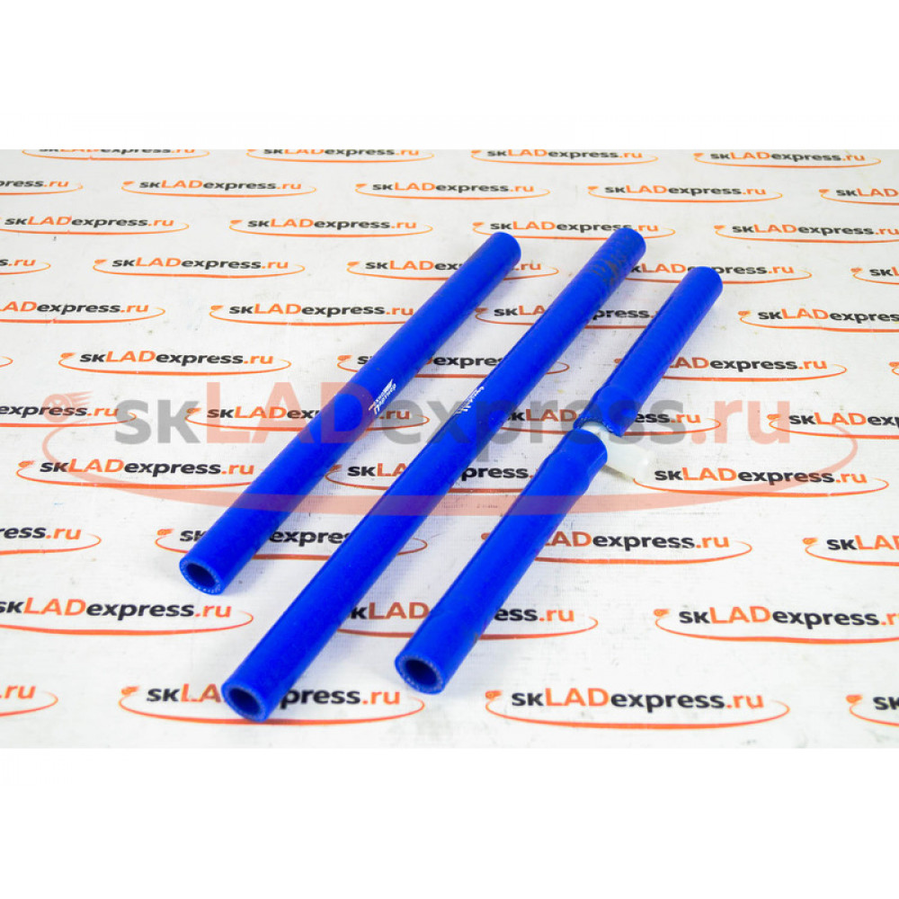 Патрубки печки силиконовые синие на ВАЗ 2110