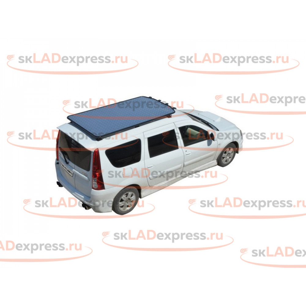 Багажник - платформа ТехноСфера Трофи с алюминиевым листом на Лада Ларгус