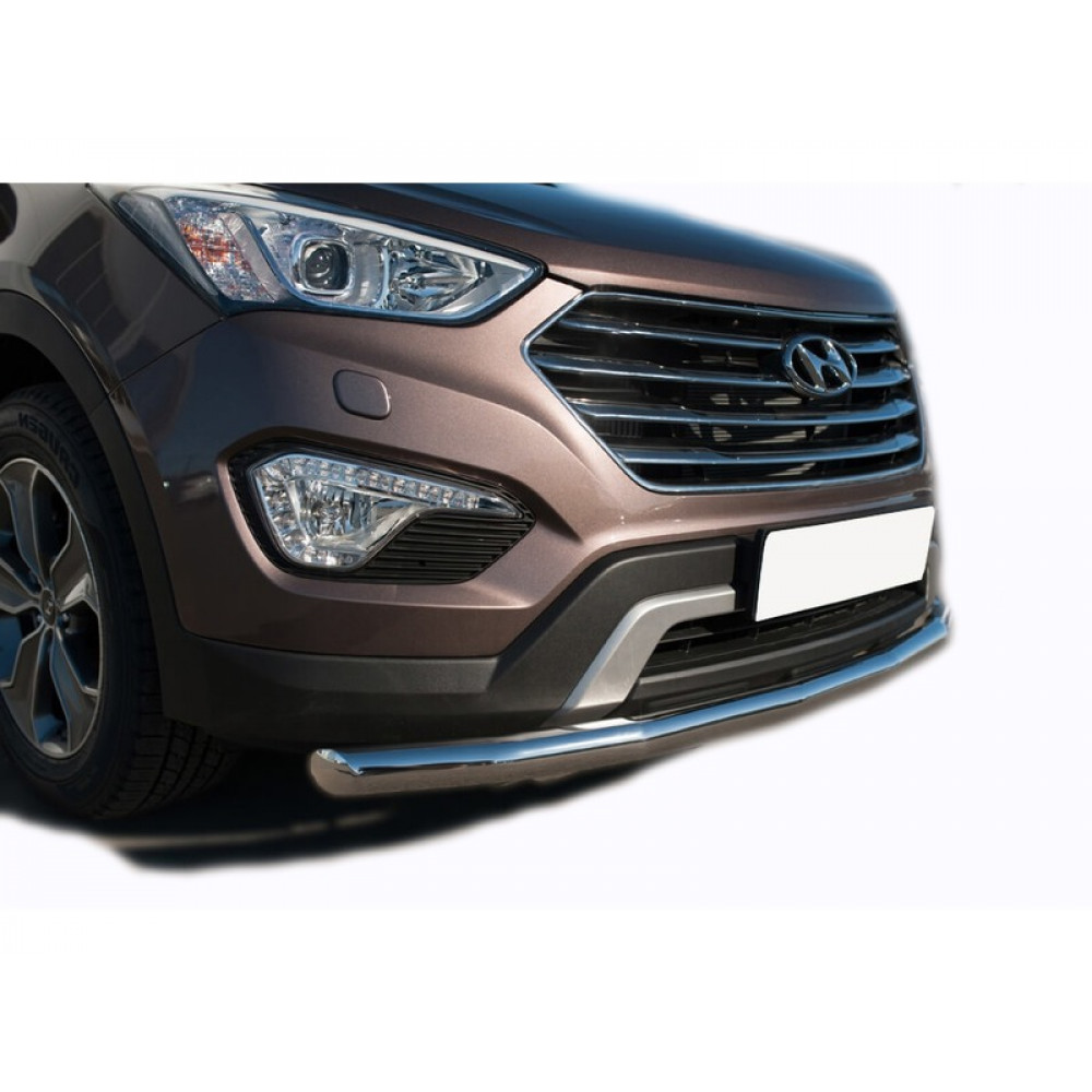 Защита переднего бампера Труба d63,5 нерж для Hyundai Grand Santa-Fe ТехноСфера