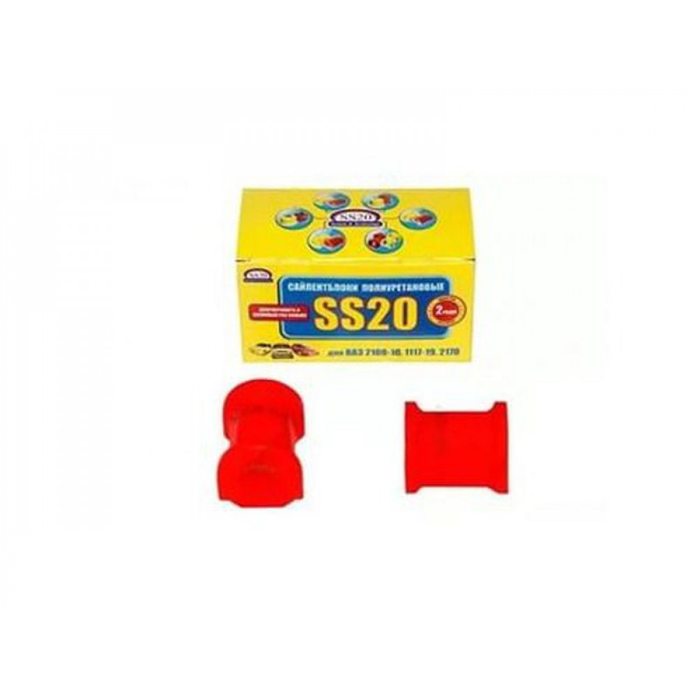 Втулки штанги стабилизатора 17 мм, красный полиуретан SS20 на ВАЗ 2110, 2111, 2112